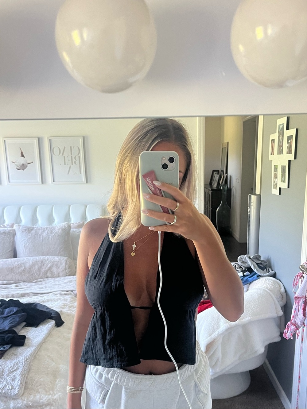 Black Tie Top - Picture 2 of 3